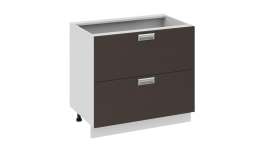 Шкаф напольный с 2-мя ящиками «Бьюти» Н2я_72-90_2Я Грэй