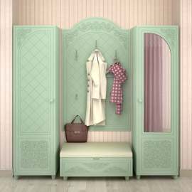 Модульная прихожая «Соня» Мята/салат шагрень вариант 2
