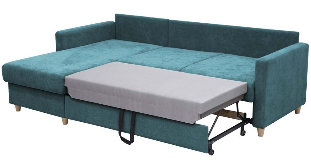 Диван-кровать угловой «Дилан» ТД 273 Лаунж 20 бирюзовый