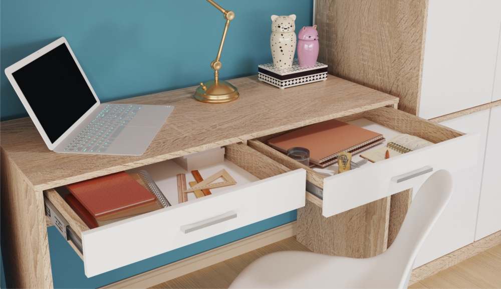 Модульная детская «Стелс» Дуб сонома/Белый вариант 2