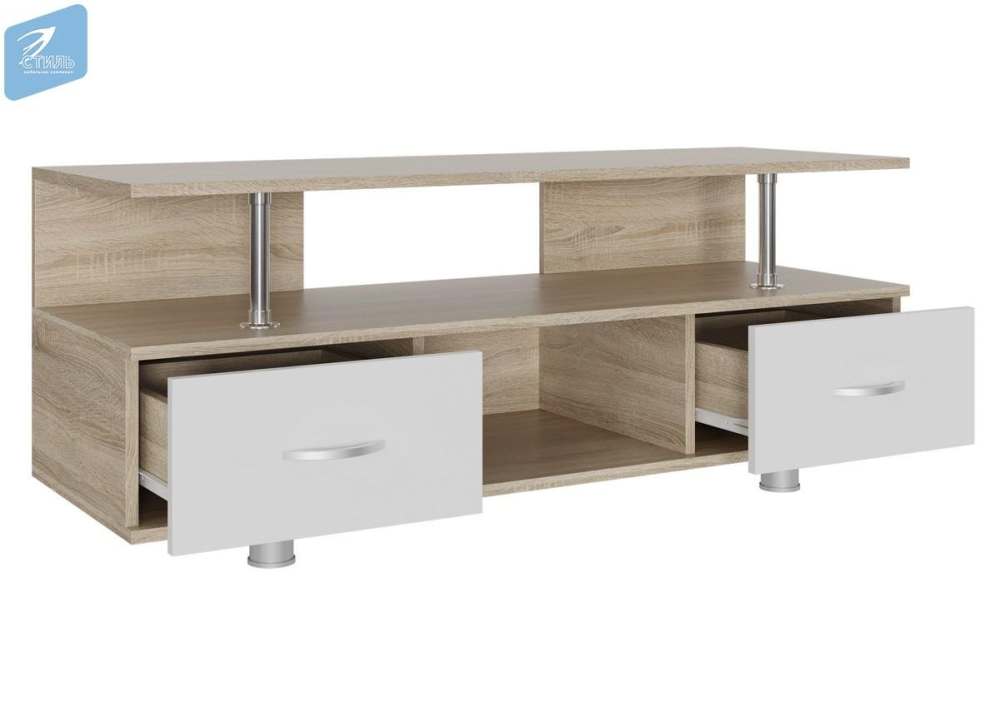 Тумба под ТВ «TV_А» Дуб сонома светлый/Белый