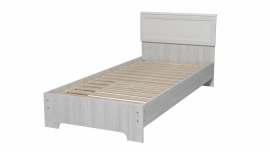 Кровать ШиК-15 «Марибель» МДФ Белое дерево/Холст белый/Рамух