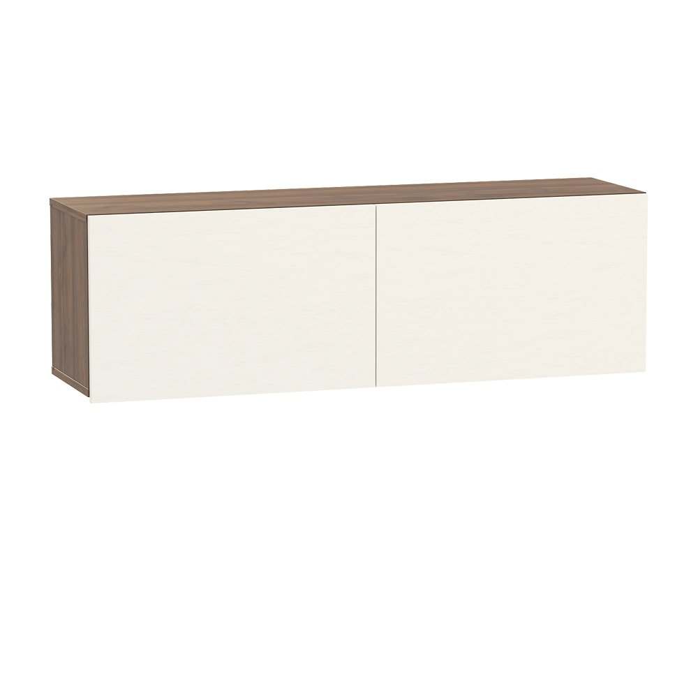 Шкаф навесной 2 двери «Гринвич» 08.117 Орех Селект Каминный/Белый премиум