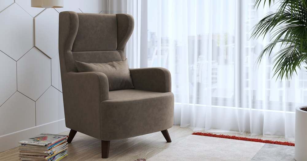 Кресло  «Меланж» ТК 144 Гермес шоколад коричневый