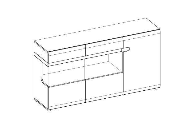 Комод «Линате»3D/42, ширина 86,5 см