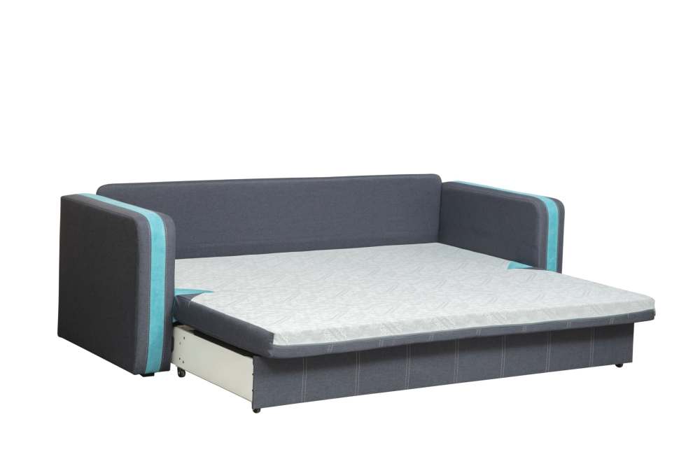 Диван-кровать «Енисей» Жаккард серый/Жаккард бирюза