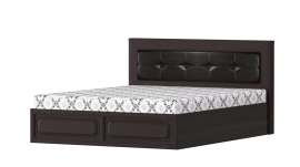 Кровать 140 с подъемным механизмом «Ева-11» Дуб фактурный горький шоколад/Венге