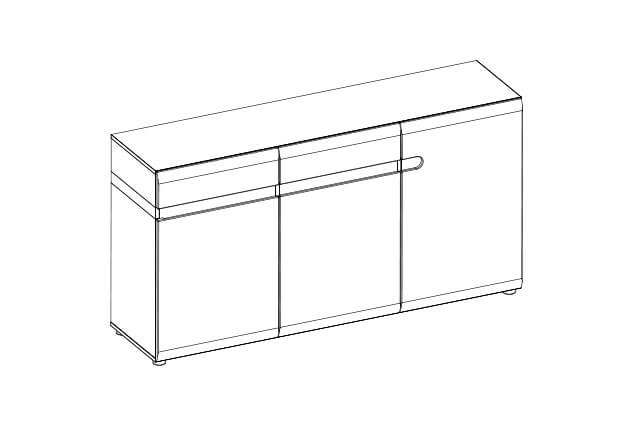 Комод «Линате» 3D-2S/ 40, ширина 86,5 см