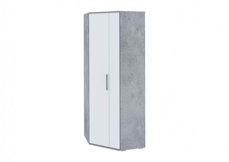 Шкаф угловой «Грей» Цемент светлый/Белый