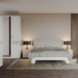 Спальня «Камелия Monro 2» Бодега белая/Matrixmat b020