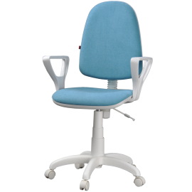 Детское компьютерное кресло «Престиж +» Белый/Бирюза