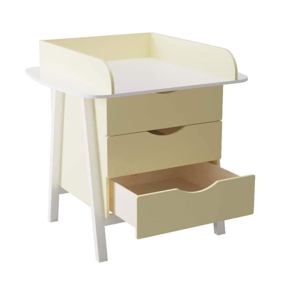 Комод пеленальный «SHOW S» Молочный/Белый, высота 105 см