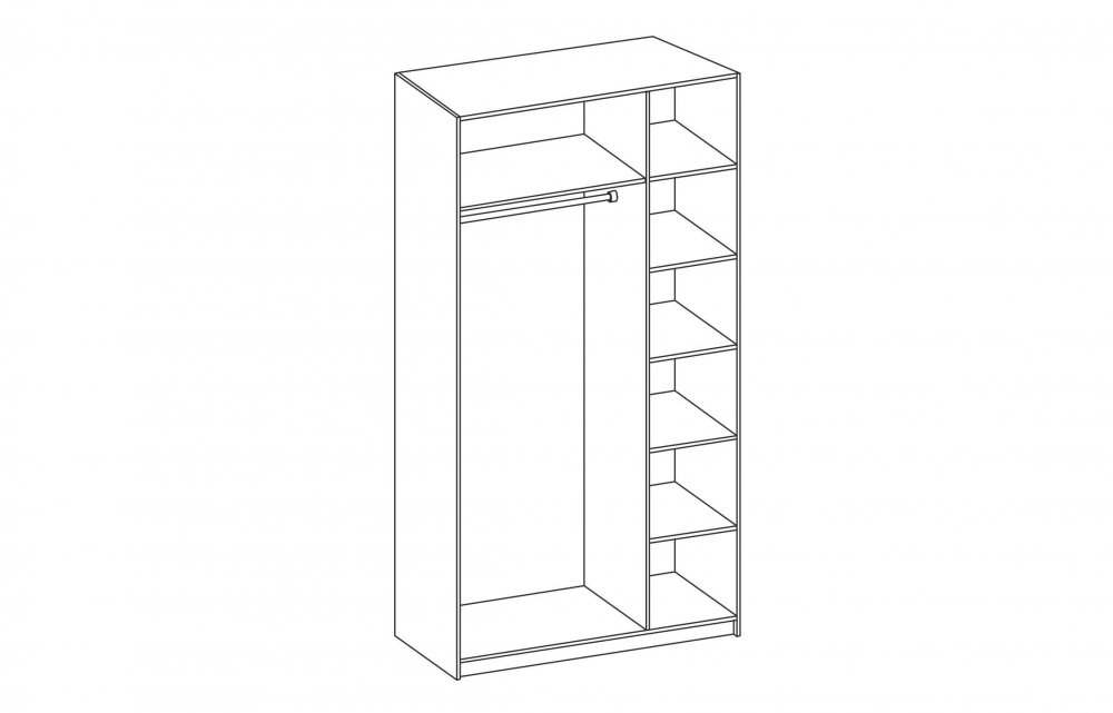 Каркас шкафа для одежды «Олмеко» 06.56 Вудлайн кремовый