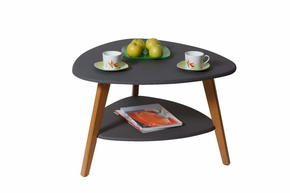 Столик журнальный «Бруклин» графит/дуб светлый