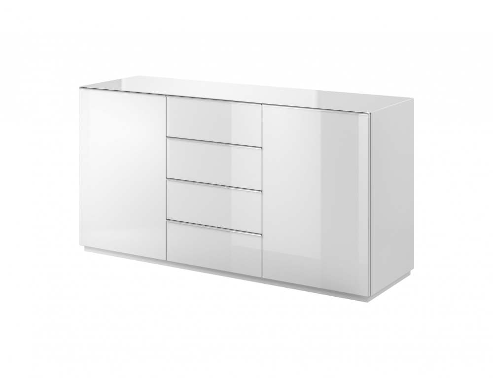 Комод  «Helio» 2D2S 2498JW typ 26 Белый/Белое стекло
