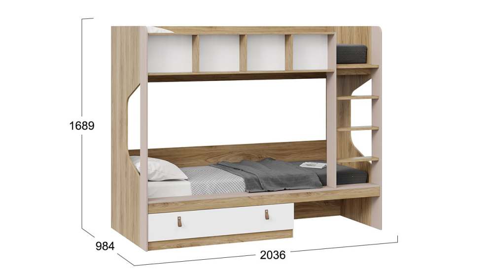 Кровать двухъярусная «Марвин» размеры