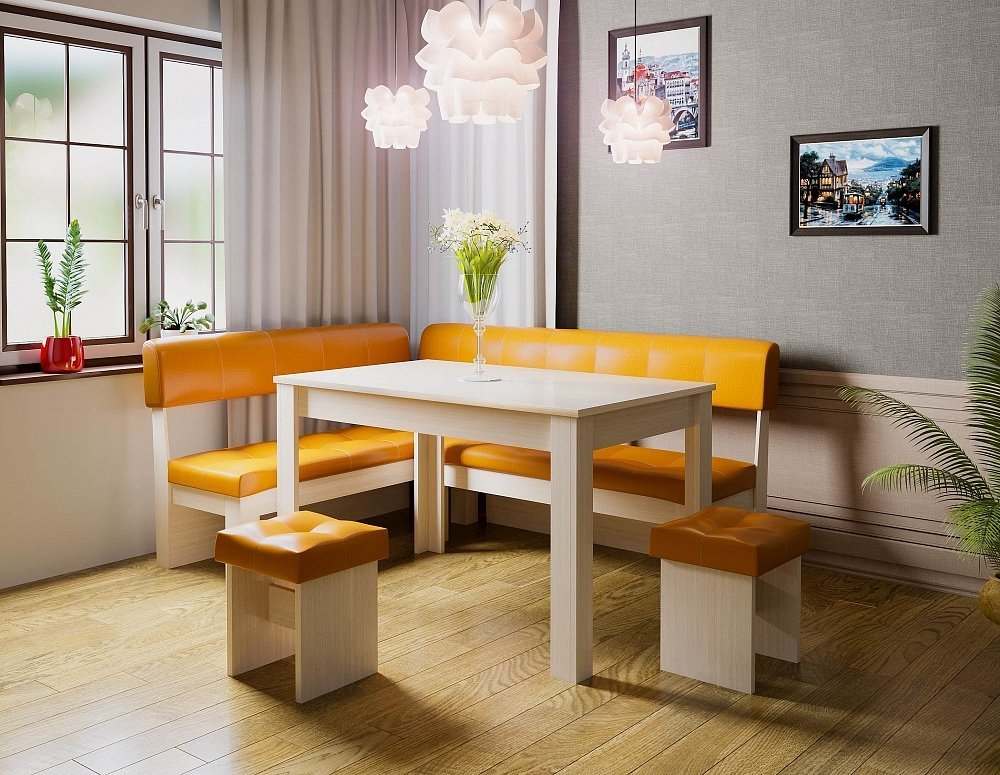 Кухонный уголок «Валенсия» Оранжевый