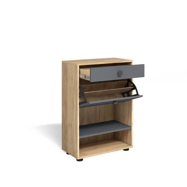 Обувница МЛ-4 «Мини-Лайт» Дуб крафт золотой/Графит