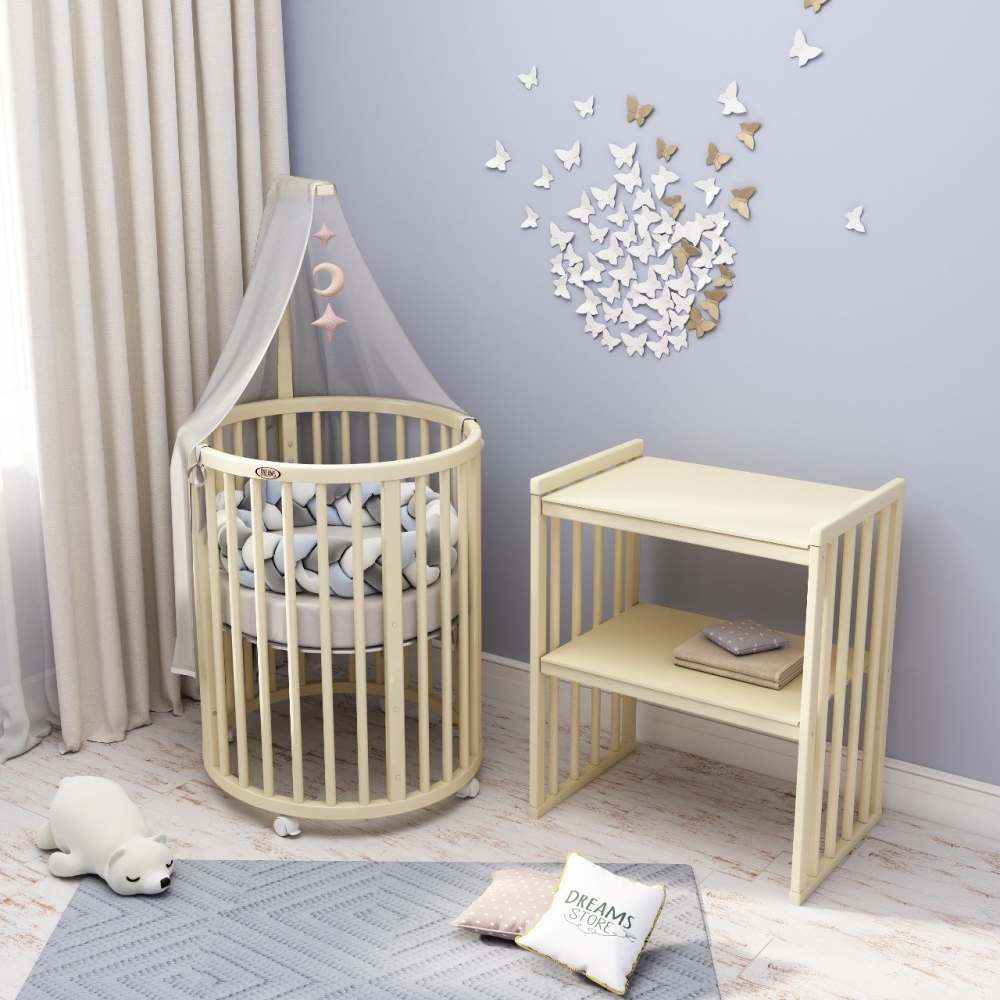 Комплект кроватка-трансформер «Dreams 8в1 Премиум» Слоновая кость