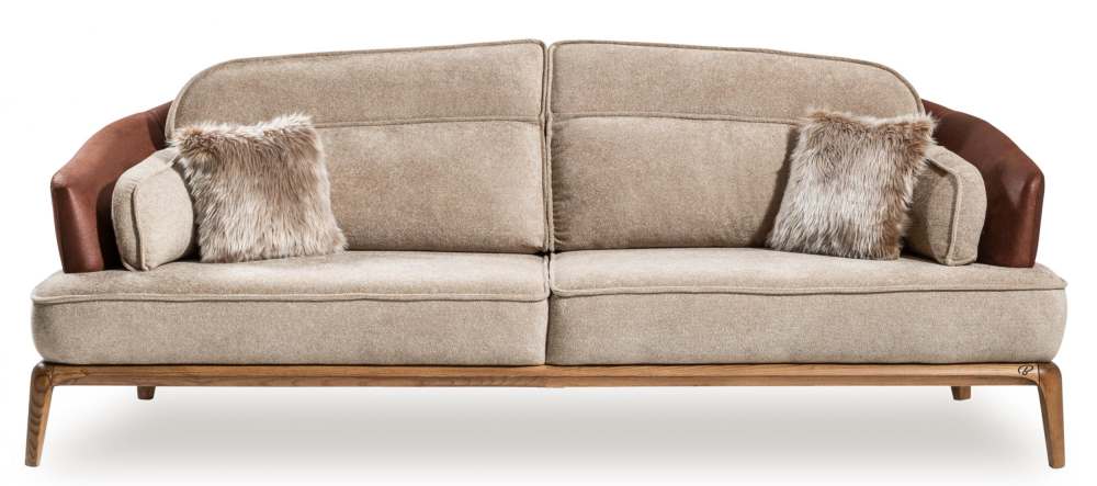 Диван 3х местный «Bugatti» без спального места Бежевый