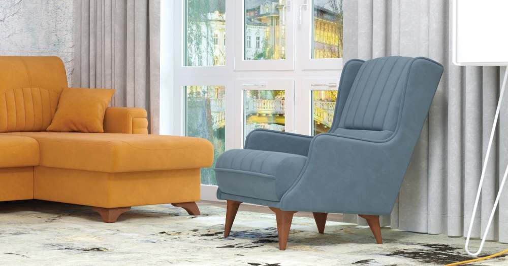 Кресло «Болеро» ТК 170 Бентли 08 серо-голубой