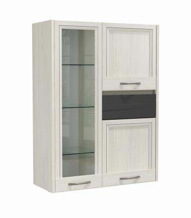 Шкаф навесной 45.08 «Лиана» Ясень анкор светлый/Ясень графит