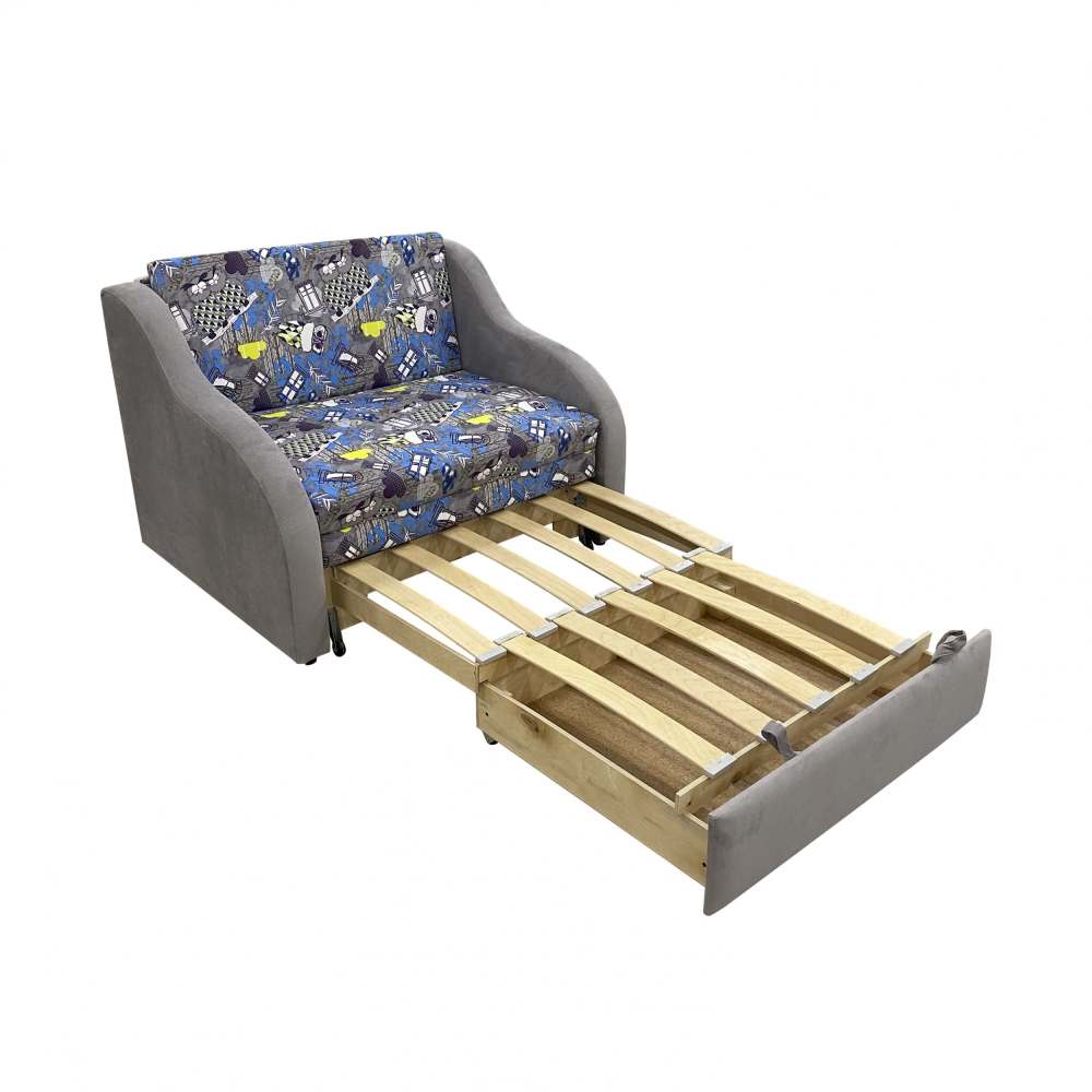 Детский диван «Юниор 1.1» Филин деним/Витал дав выкатной