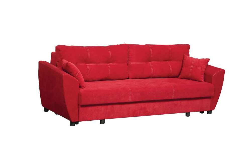 Диван-кровать «Фортуна» Велюр текстура красный