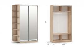 Шкаф-купе 120х220 ЗЗ «Тетрис Лайт» Дуб сонома