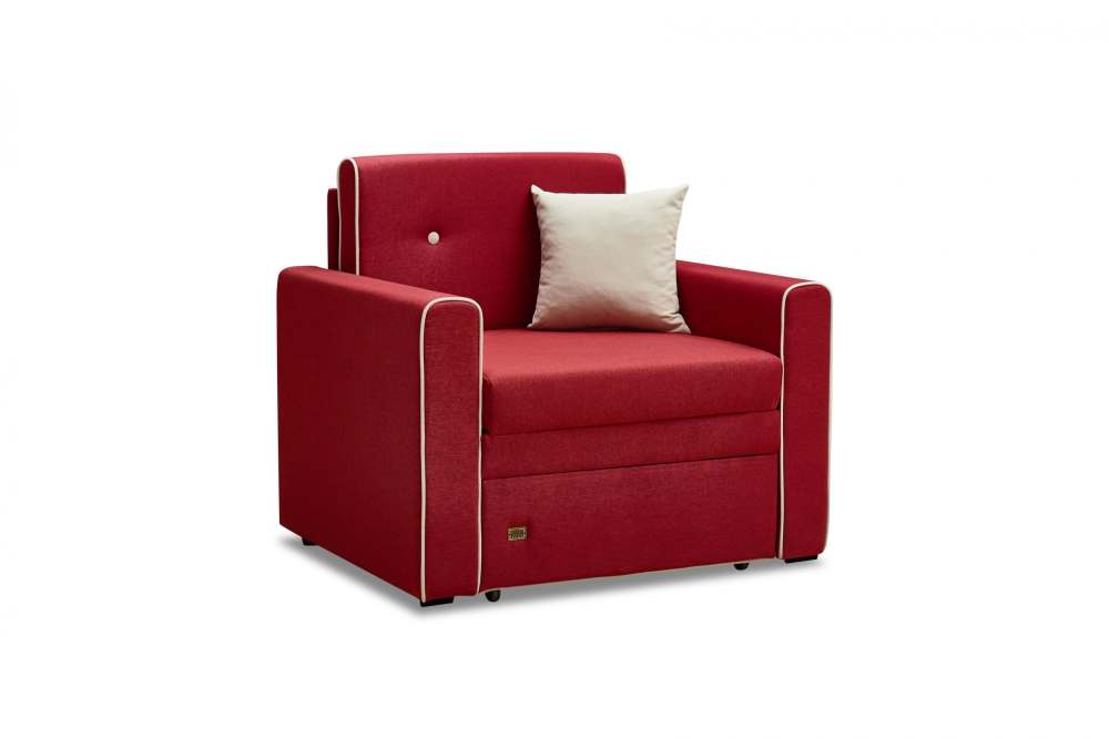 Диван «Барселона» Рогожка Tesla Red 70 см