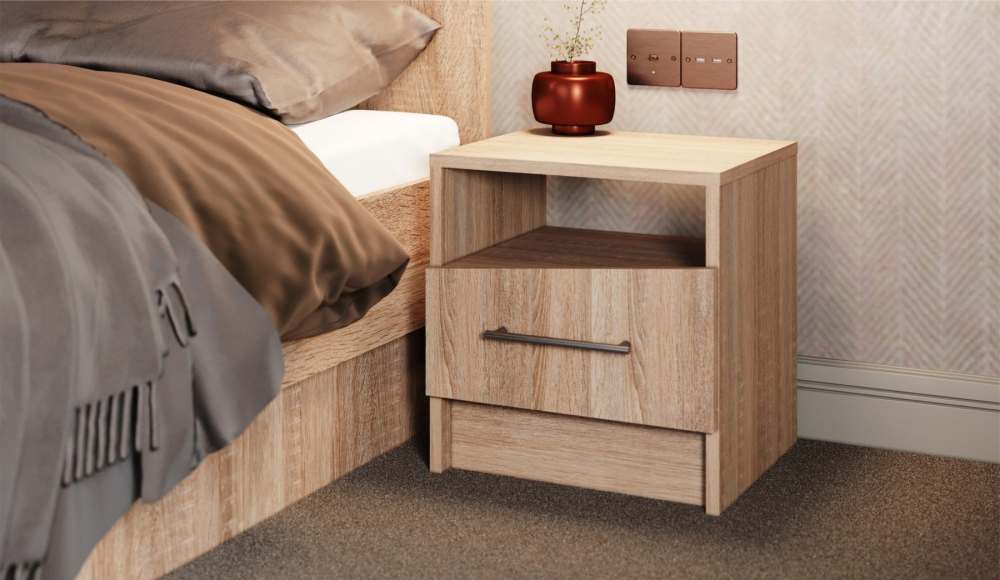 Тумба прикроватная (2 шт) «Антария» Дуб Сонома