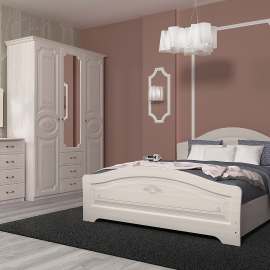 Спальня «Ивушка-5» Сандал белый/Рамух