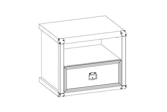 Тумба прикроватная «Магеллан»  Сосна винтаж 1S