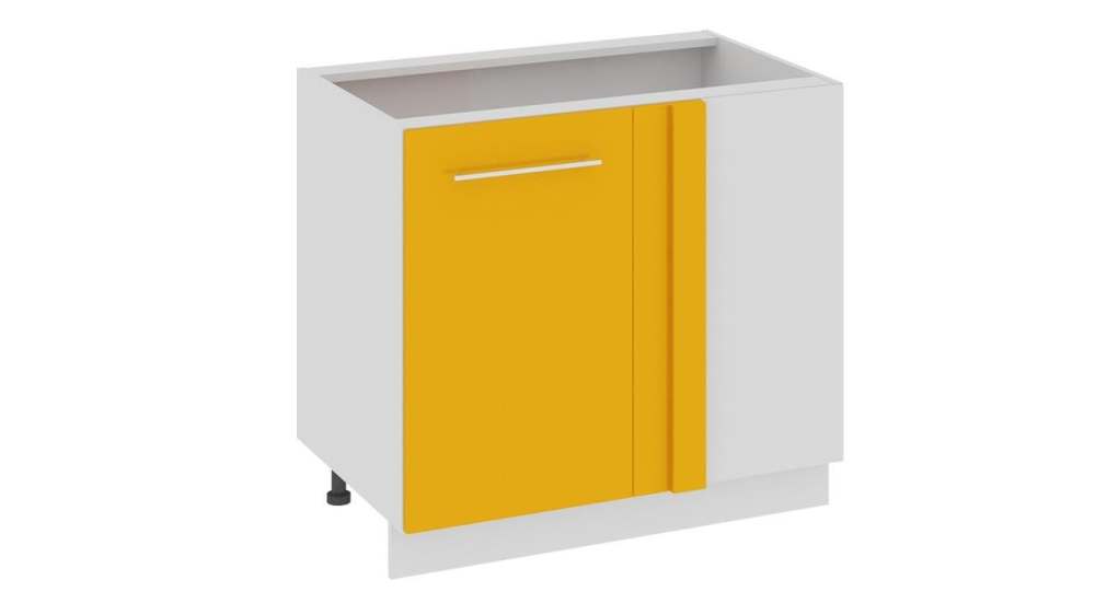 Шкаф напольный с планками для формирования угла «Ассорти» Н_72-90_1ДРпУ Лимон