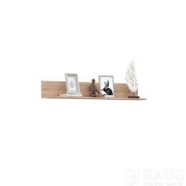 Полка 1400 «Алегра» Дуб Сонома/Белый глянец