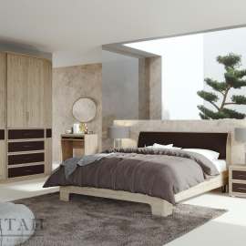 Спальня «Камелия Monro 1» Гикори Джексон светлый/Matrixmat 3117