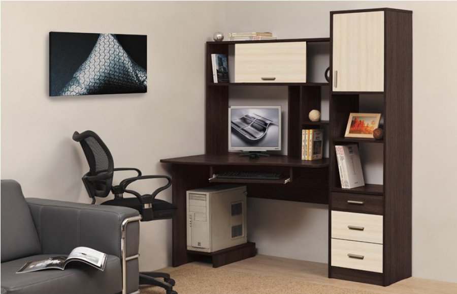 Стол компьютерный ПКС - 10 (Правый) Сенатор