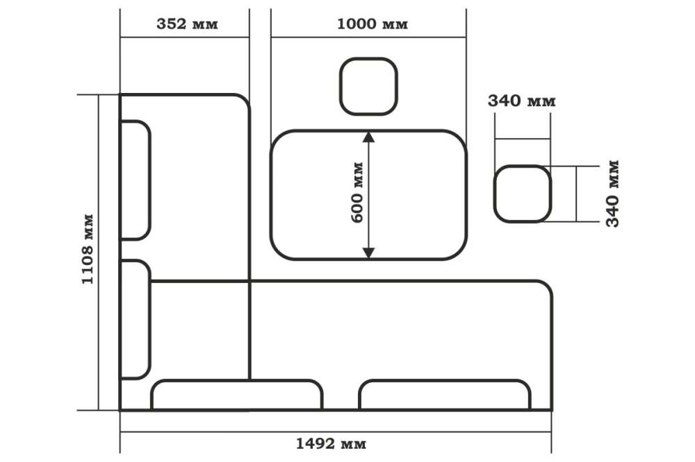 Кухонный уголок «Поло» Шимо Ясень темный/Ясень