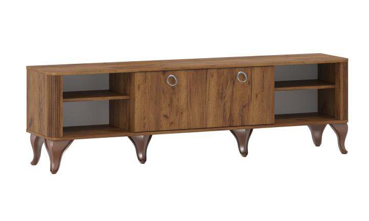 Тумба под ТВ с зеркалом 43.13 «Стефани» Таксония/Таксония патина