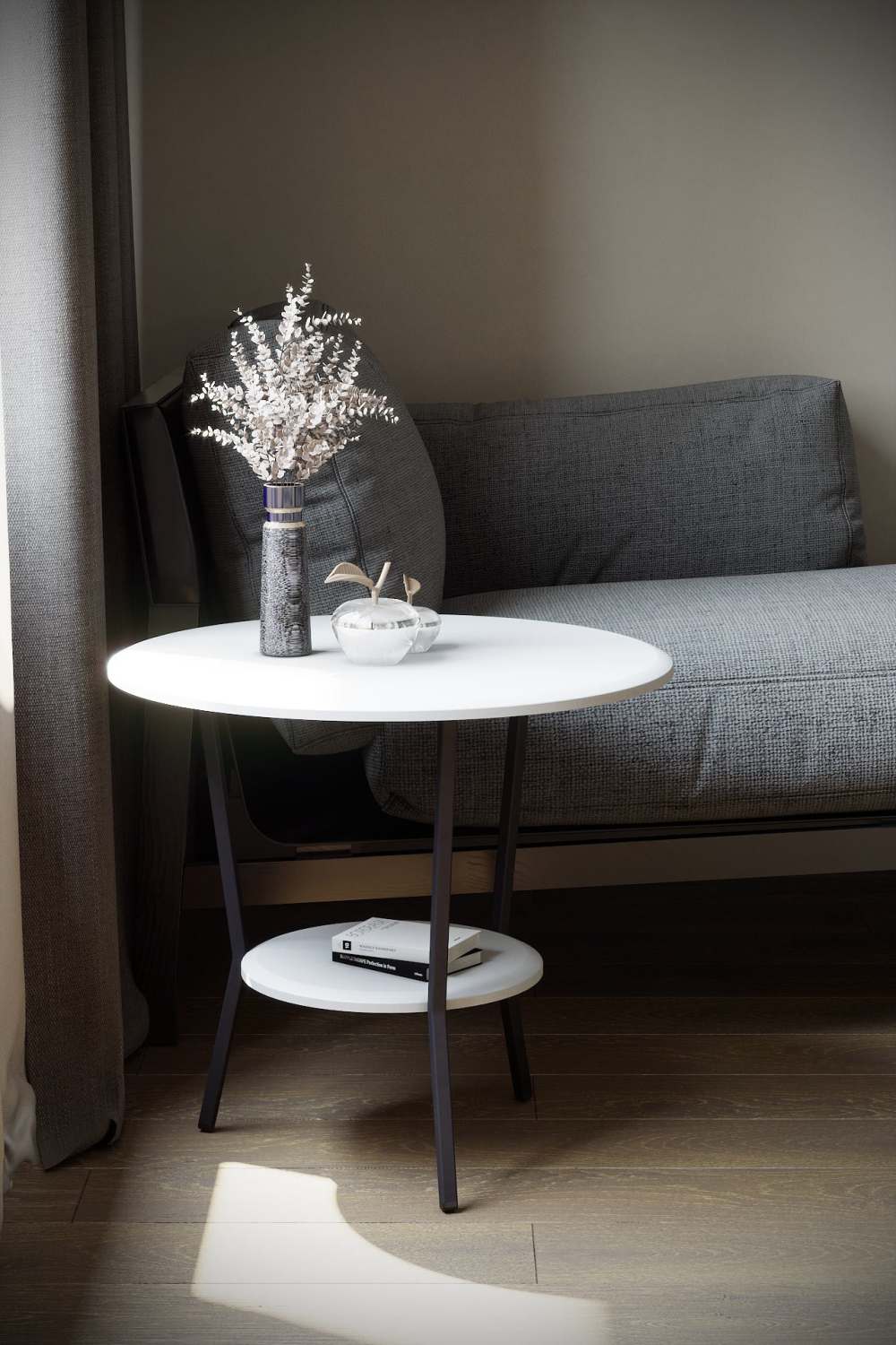 Стол журнальный «Шот» белый