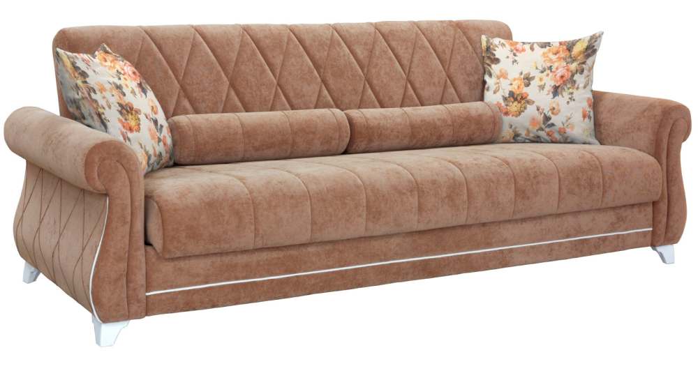 Диван-кровать «Роуз» ТД 117/1 Вельвет Люкс 90 глиняный коричневый