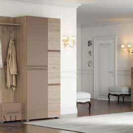 Прихожая «Панна-Котта 7» Дуб сонома/Кофе