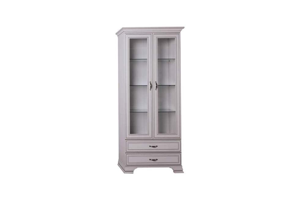 Шкаф с витриной «Тиффани» 2V2S Вудлайн кремовый