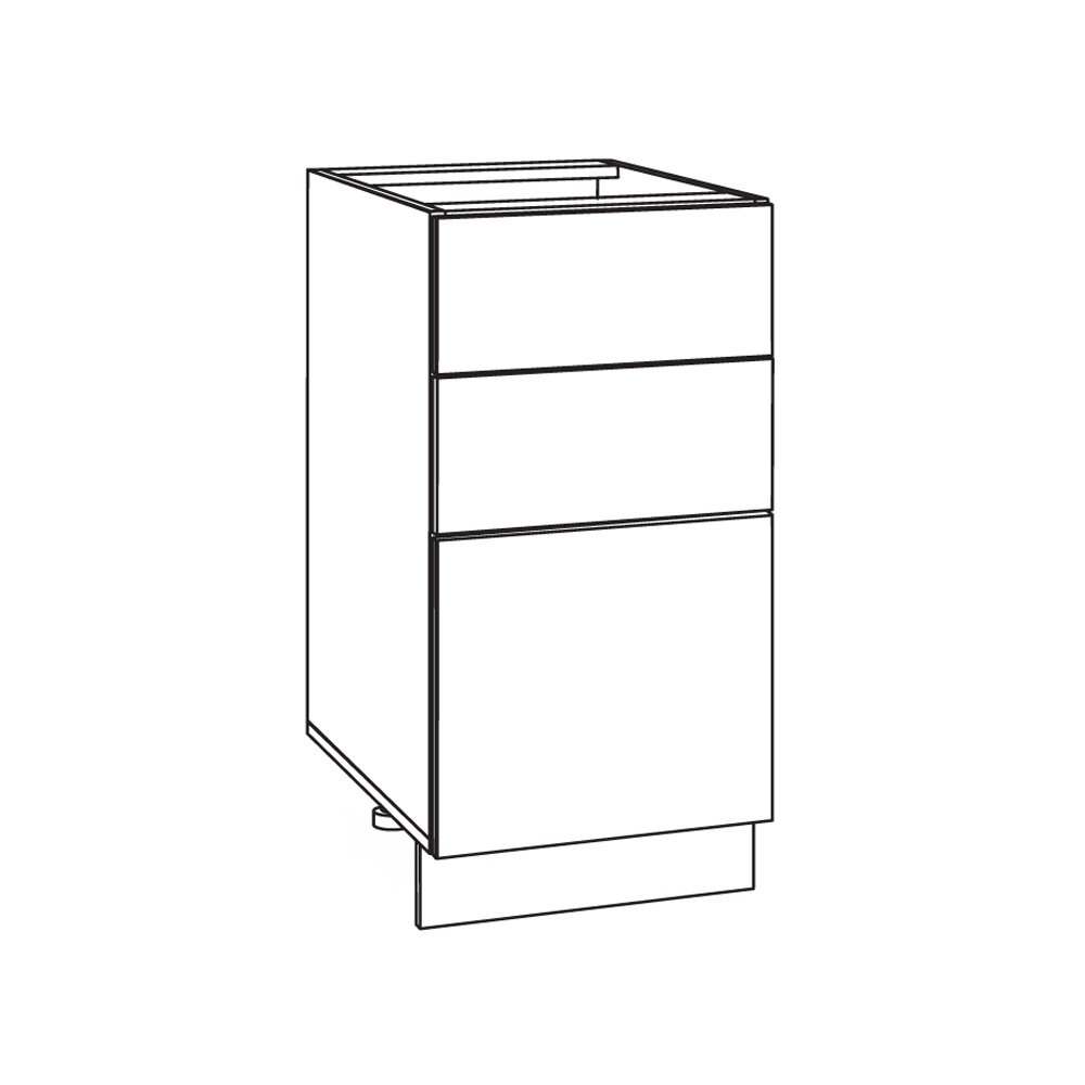 Стол 400 3 ящика «Жанна» морковный металлик