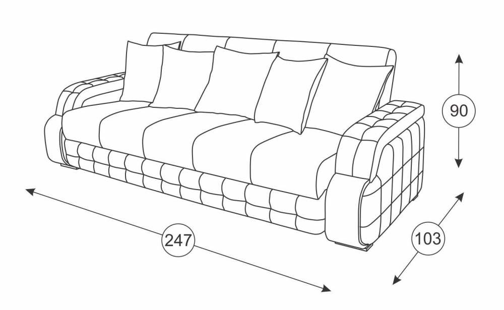 Диван-кровать «Николь» Лаунж 10 коричневый