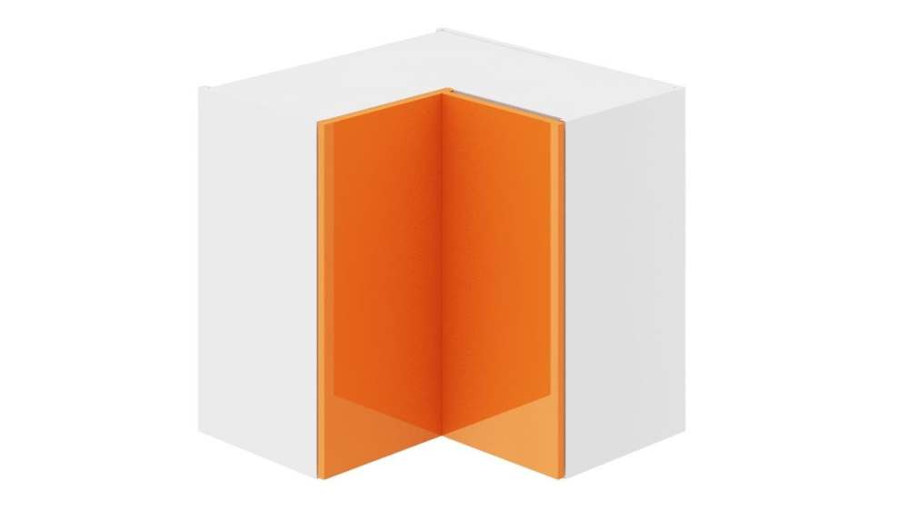 Шкаф навесной угловой 90 градусов «Бьюти» ВУ90_60_2ДР(ВУ) Оранж