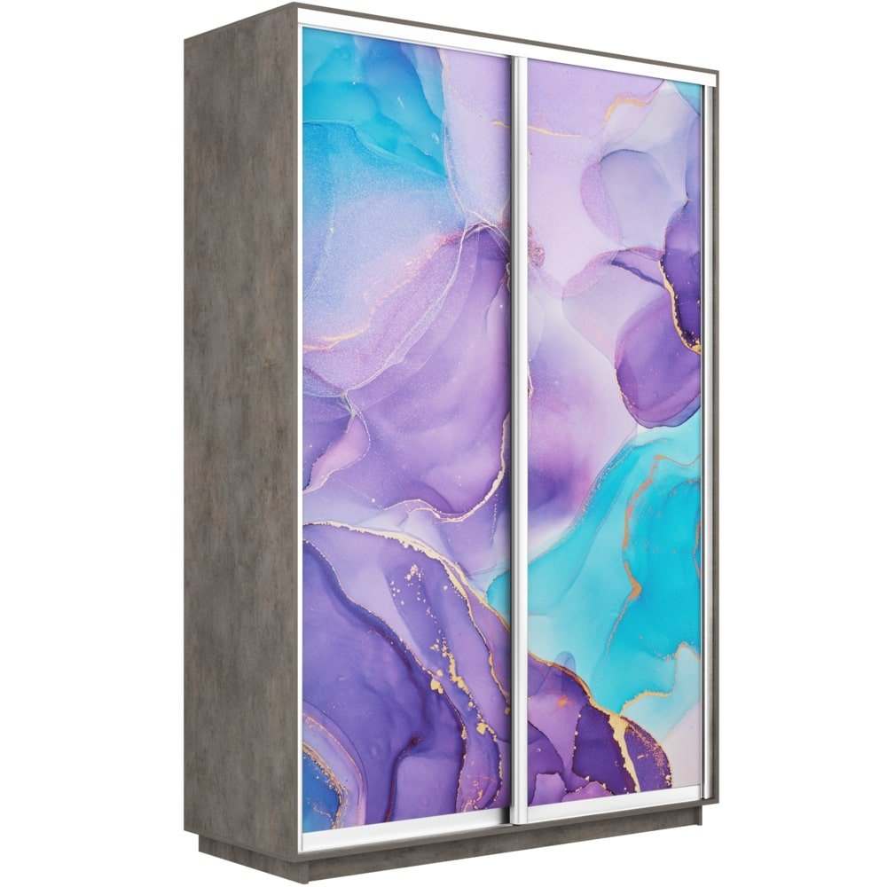 Шкаф-купе двухдверный «Экспресс Дуо» 2200 Фото 1002 бетон