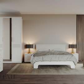 Спальня «Камелия Monro 2» Бодега белая/Matrixmat Monro 5