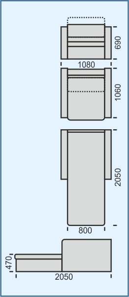 Кресло-кровать «Сильва» 0.8, спальное место 205х80 см