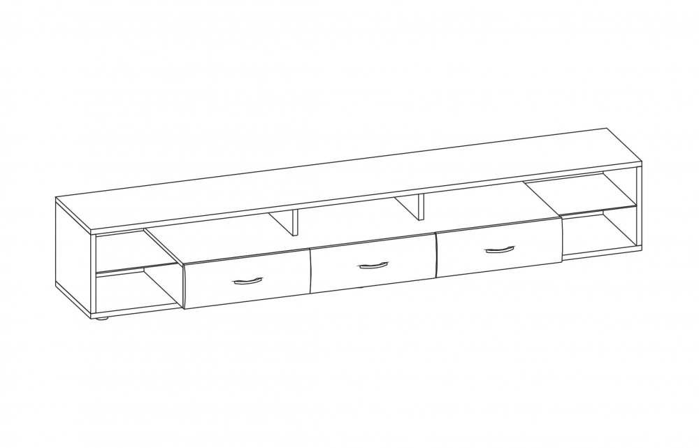 Тумба тв «Алабама» 06.108, Венге белый дым